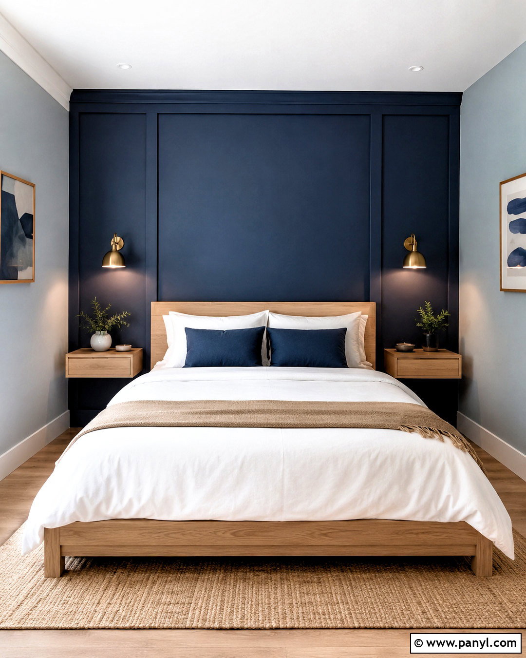 Faux Headboard Wall Paint - 20 interior wall painting designs
