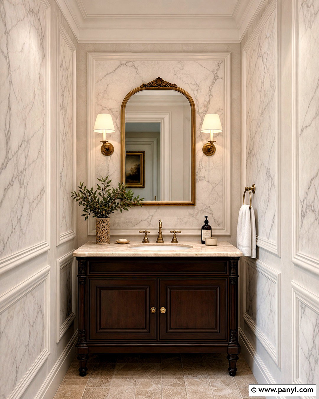 Faux Marble Painted Walls - 20 traditional wall painting ideas