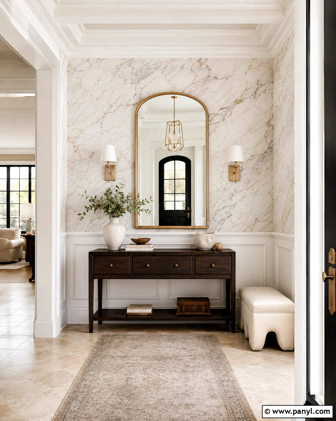 Faux Marble Wall - 20 paint techniques for walls