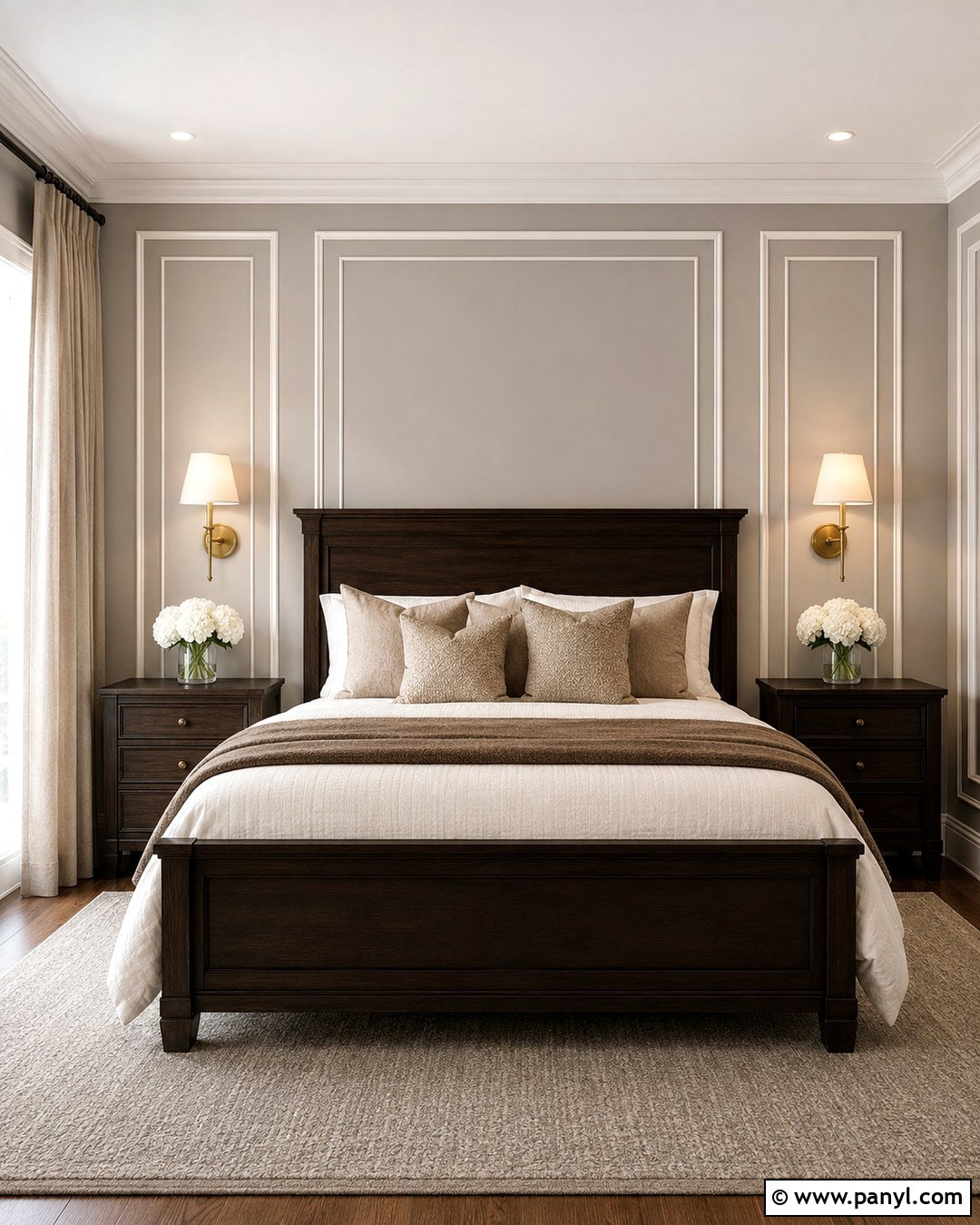 Faux Panel Bedroom Wall - 20 Simple Paint Designs On Wall Bedroom Ideas