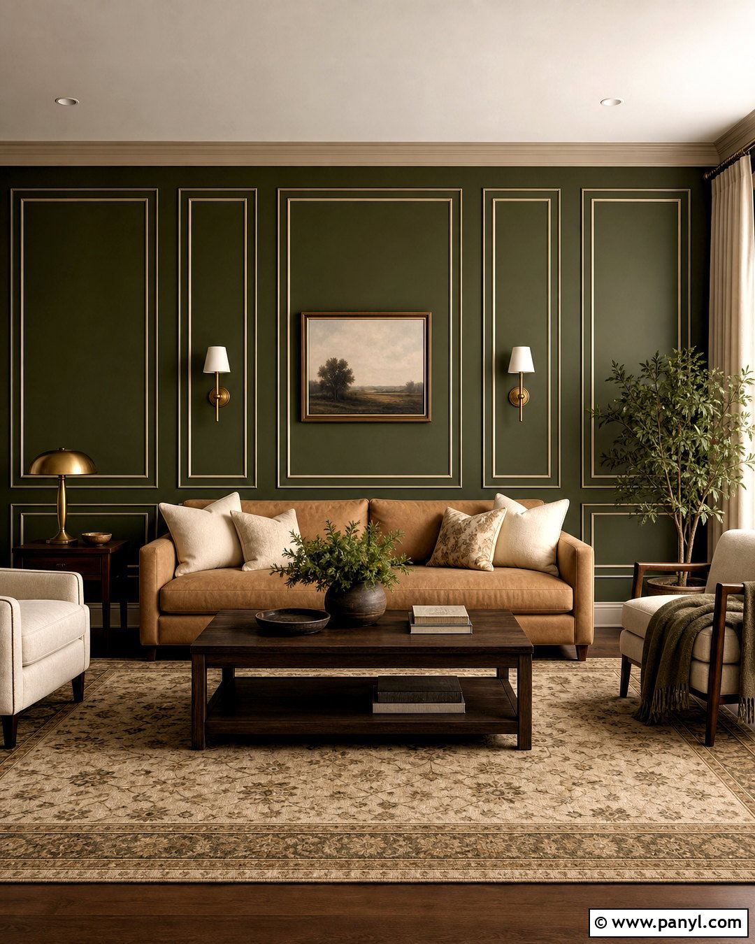 Faux Panel Molding Accent Wall - 20 diy accent wall paint ideas