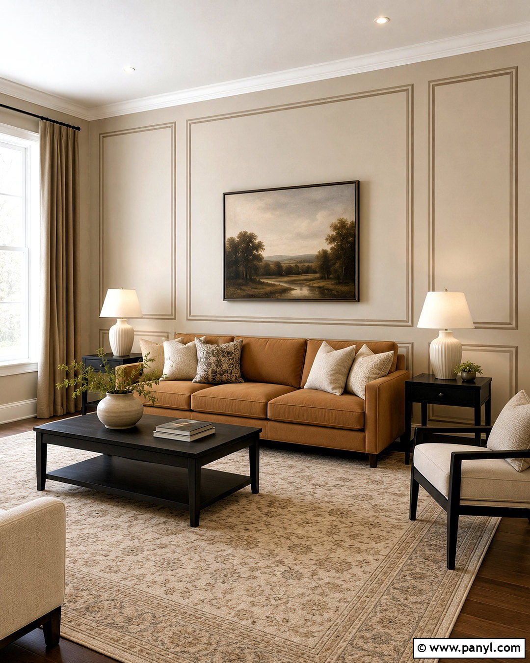 Faux Panel Wall Painting - 20 cool wall painting ideas