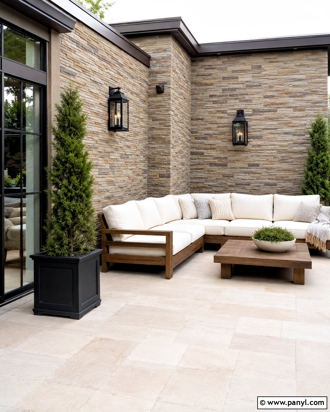 Faux Stone Panel Outdoor Wall - 20 outdoor wall covering ideas