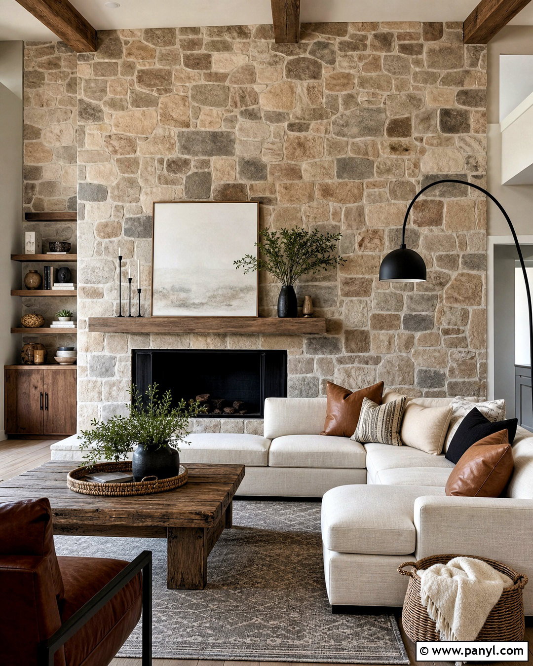 Faux Stone Sponge Wall - 20 sponge wall diy ideas