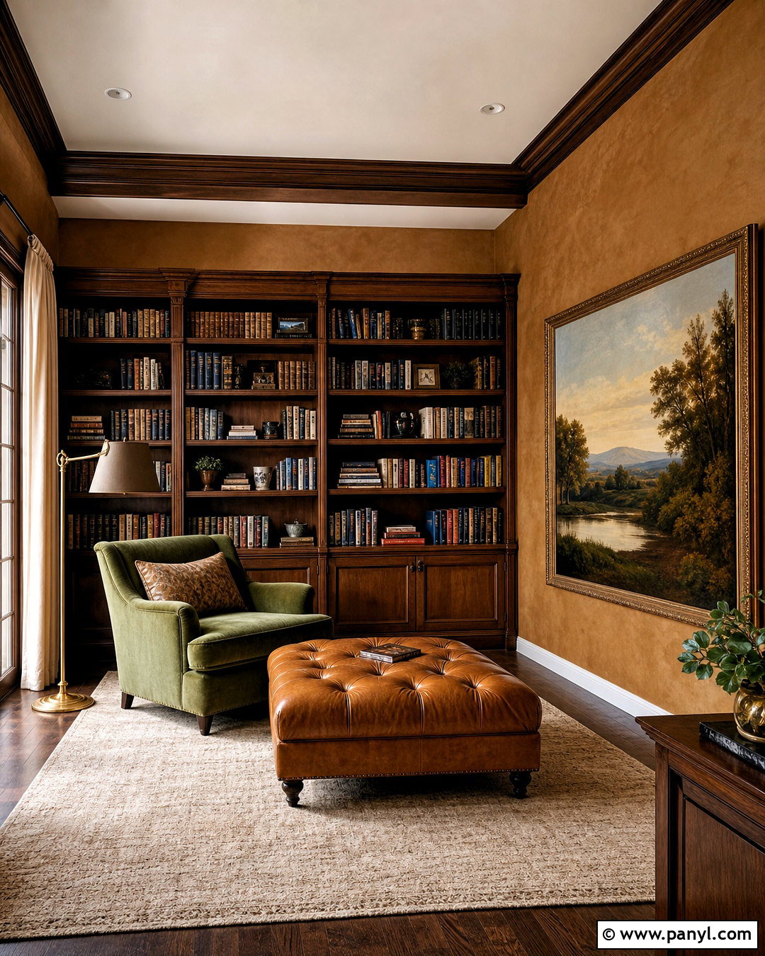 Faux Suede Library Walls - 20 faux painting walls