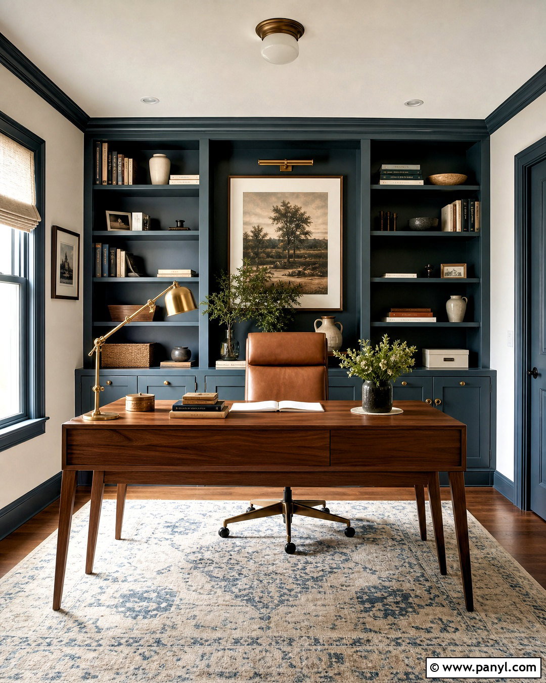 Feather Down Home Office With Built-Ins - 20 feather down benjamin moore ideas
