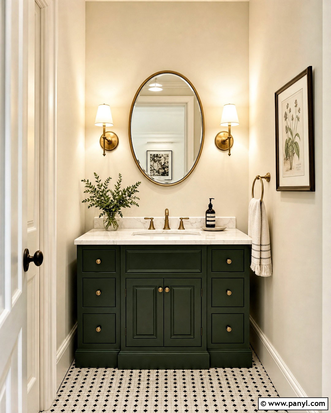 Feather Down Powder Room With Dark Green - 20 feather down benjamin moore ideas