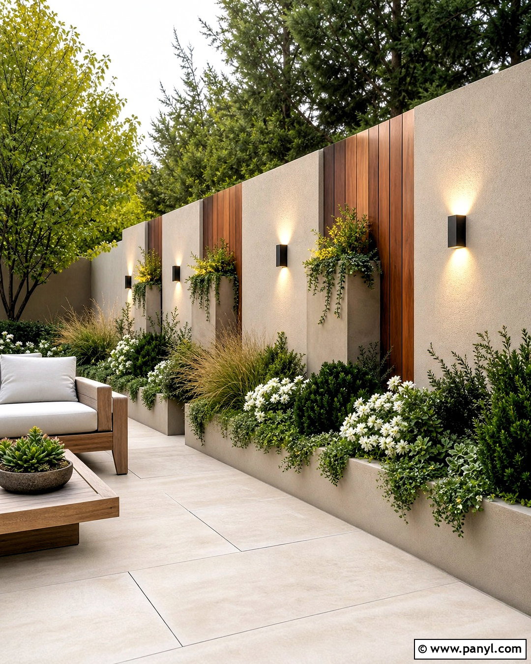 Fence Wall With Built-In Planters - 20 fence wall design ideas