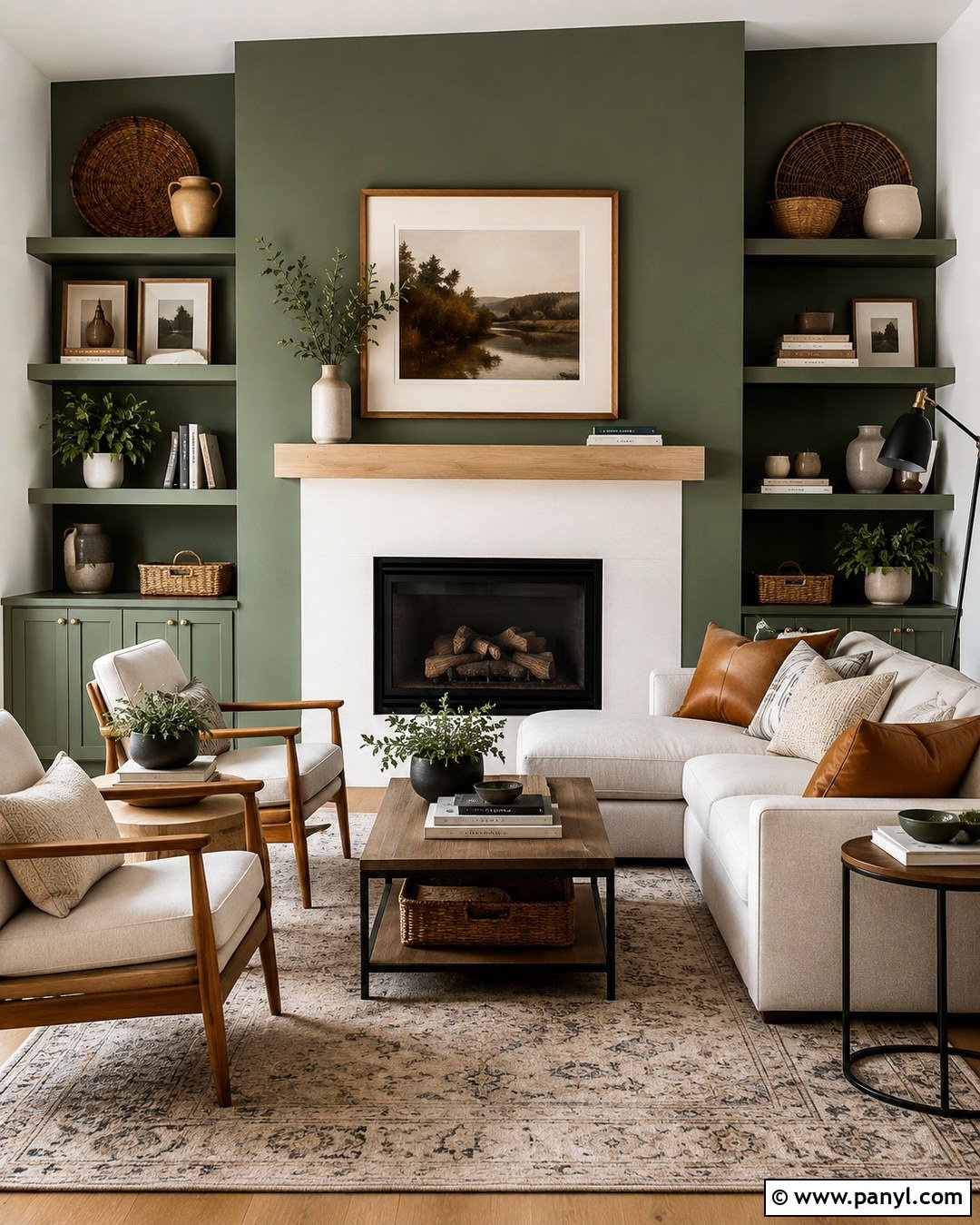 Fern Green Fireplace Wall - 20 Green Fireplace Wall Paint Colors