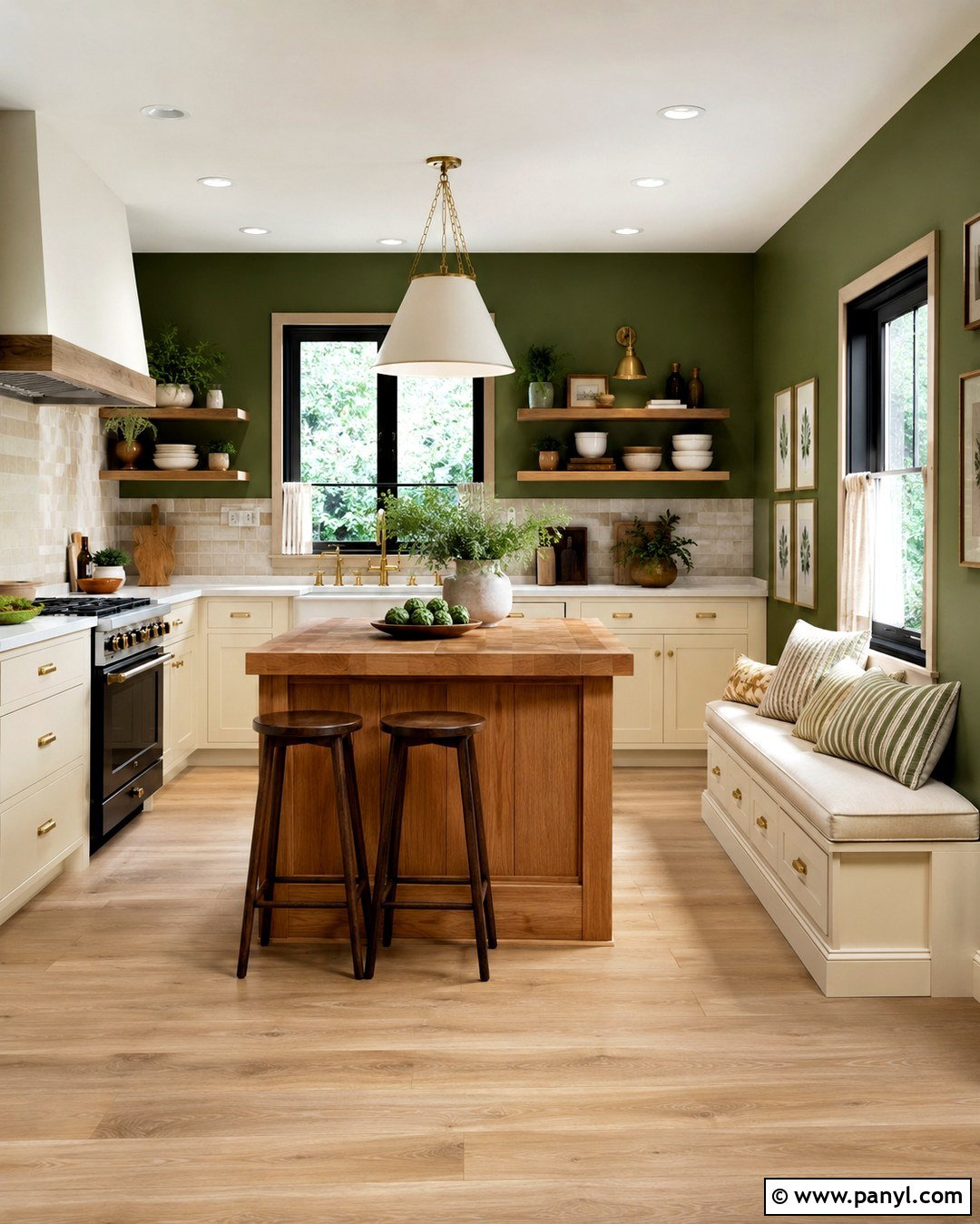 Fern Green Kitchen Walls - 20 Best Green Color For Kitchen Walls