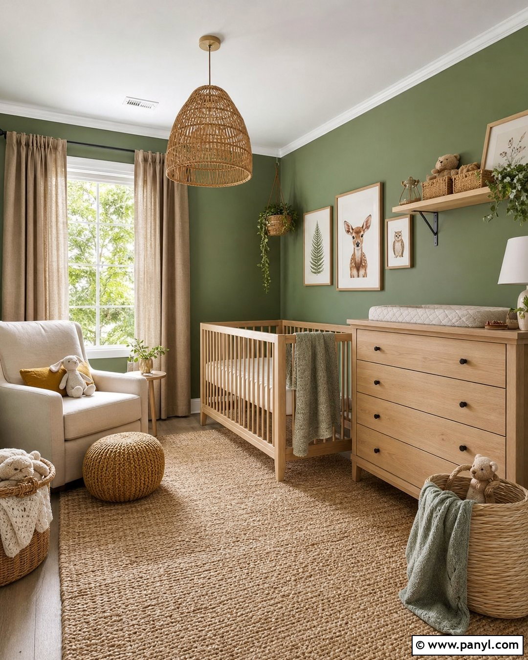 Fern Green Nursery Walls - 20 Green Nursery Wall Color Ideas