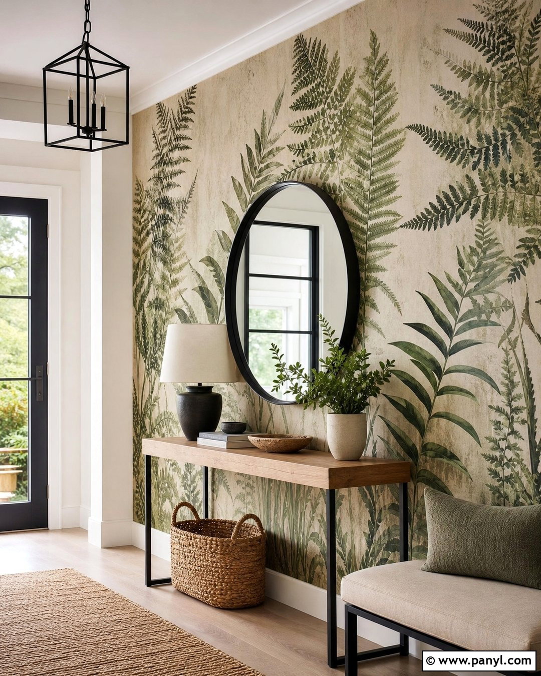 Fern Leaf Entryway Wall - 20 Wall Paint Leaves
