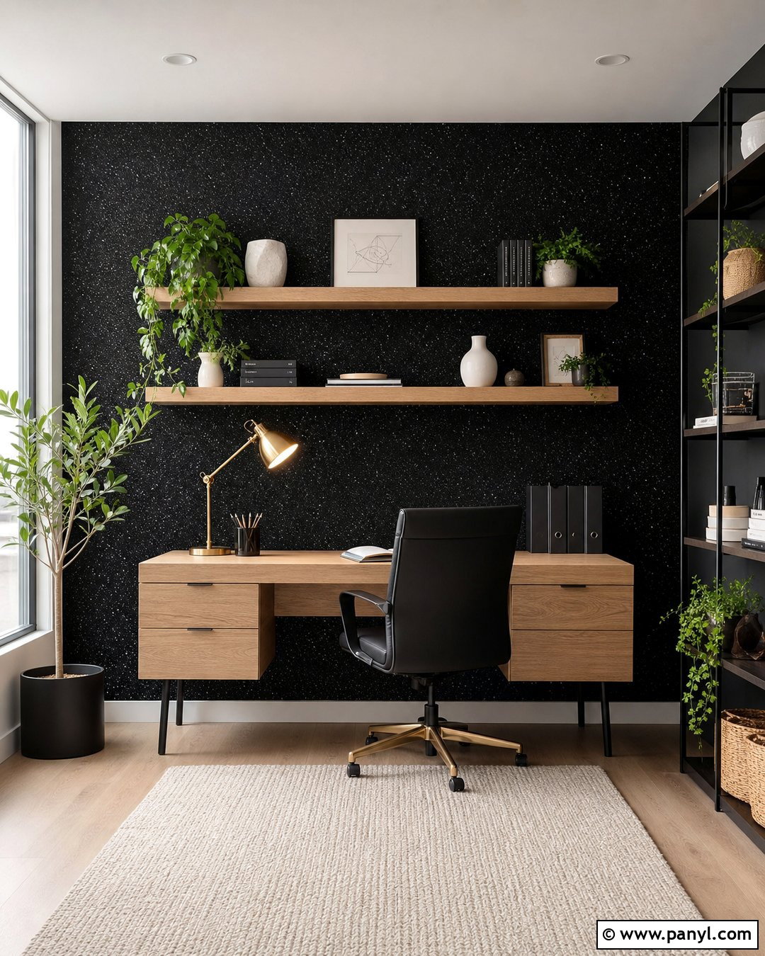 Fine Black Glitter Wall - 30 black glitter wall ideas