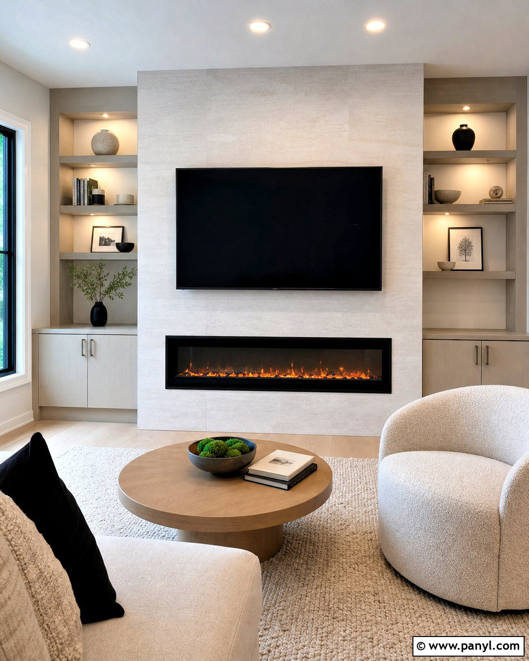 Fireplace And TV Wall Combination - 20 small living room tv wall ideas