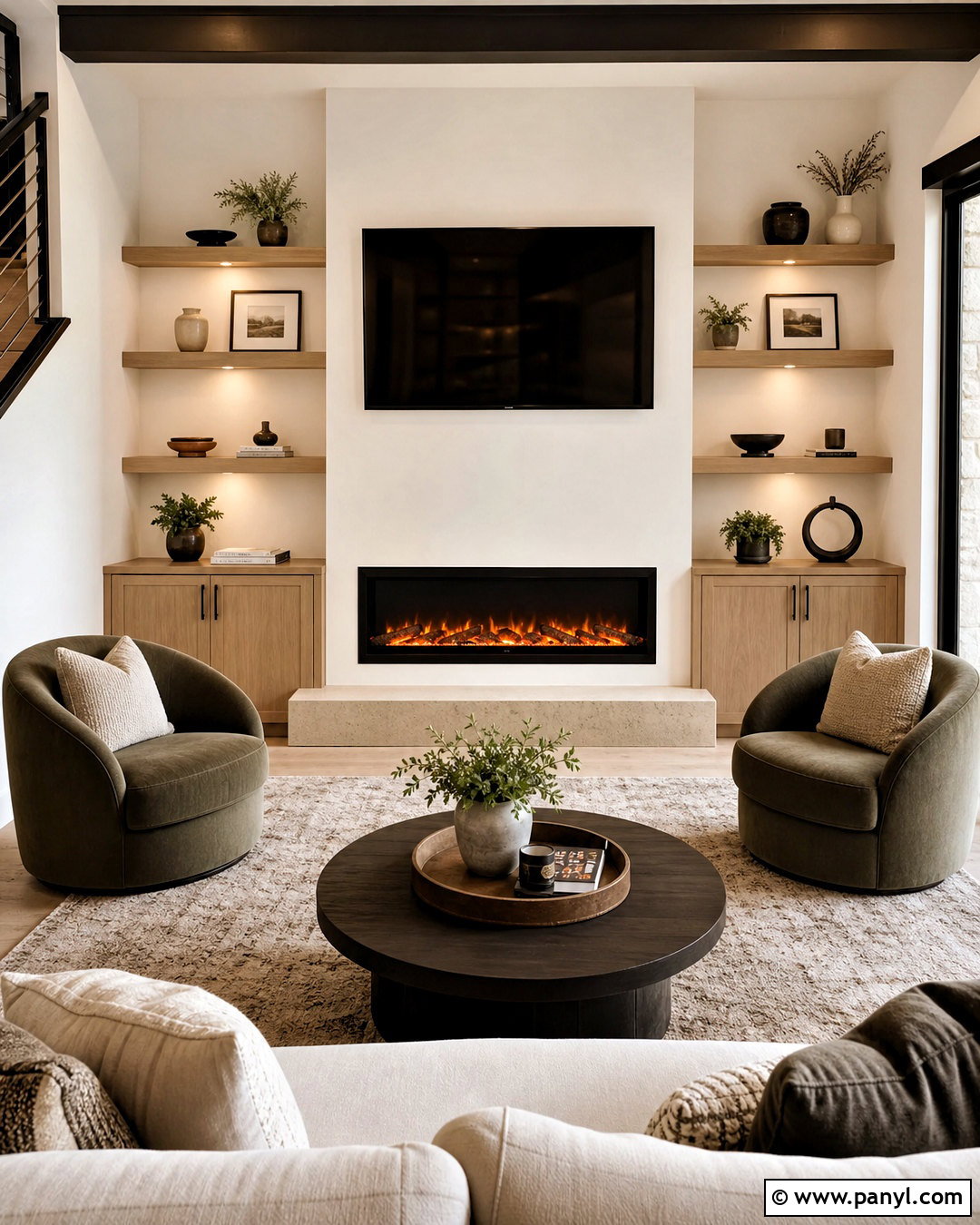 Fireplace And TV Wall - 20 simple tv wall design ideas