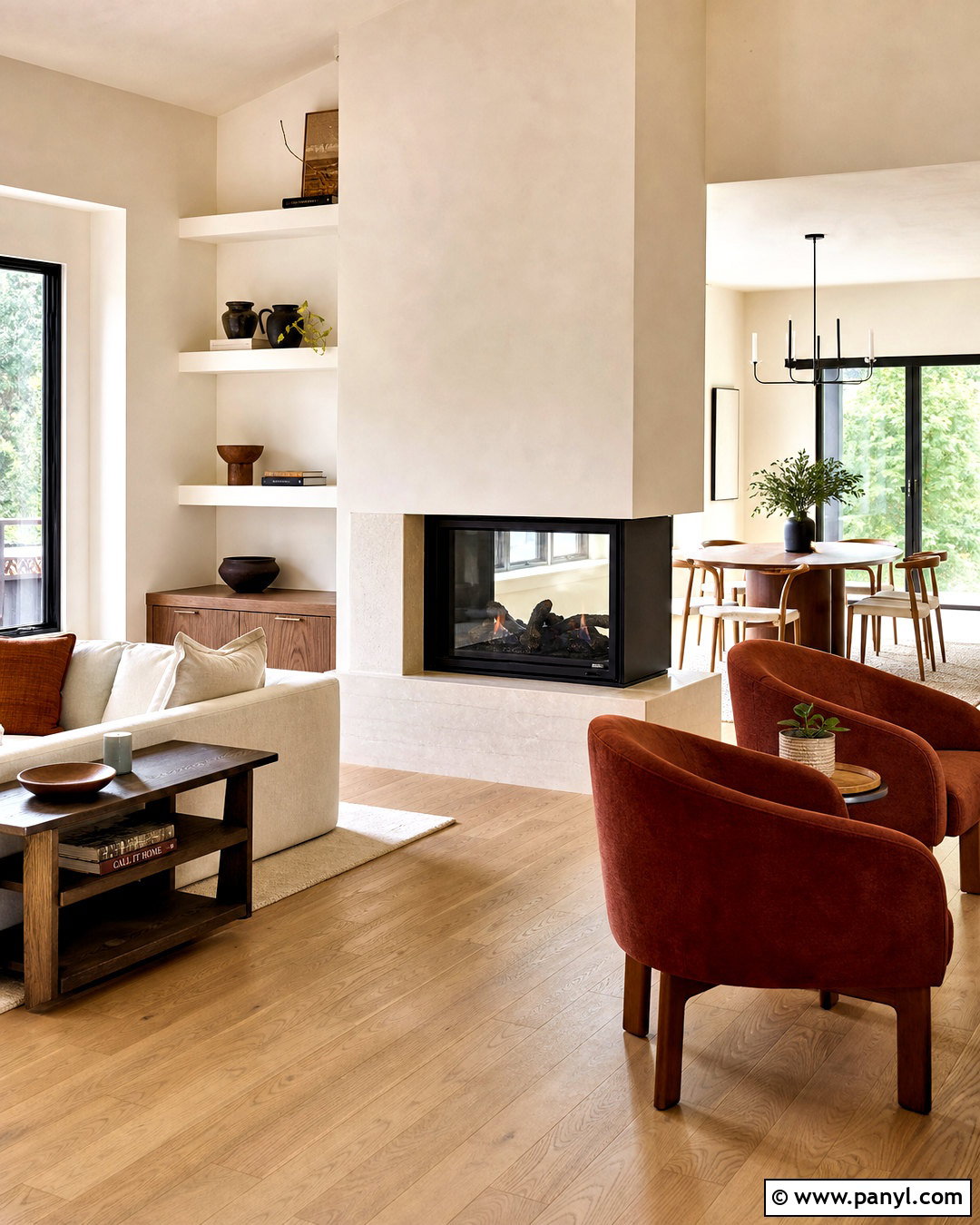 Fireplace Living Room Partition - 20 living room partition ideas