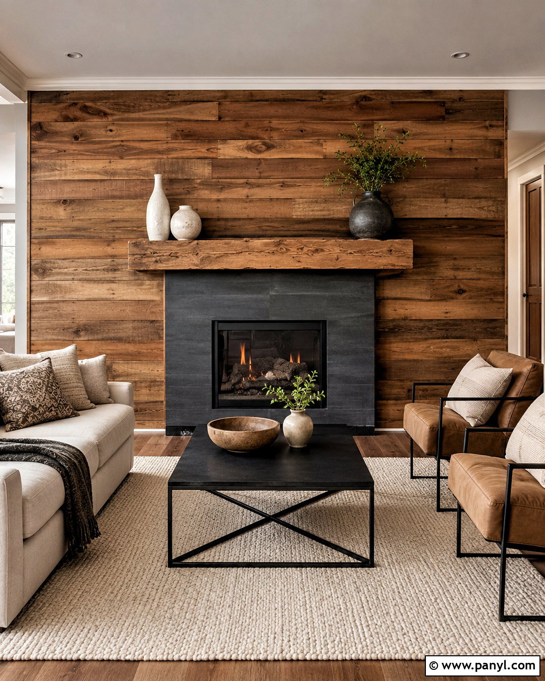 Fireplace Pallet Accent Wall - 20 pallet accent wall ideas