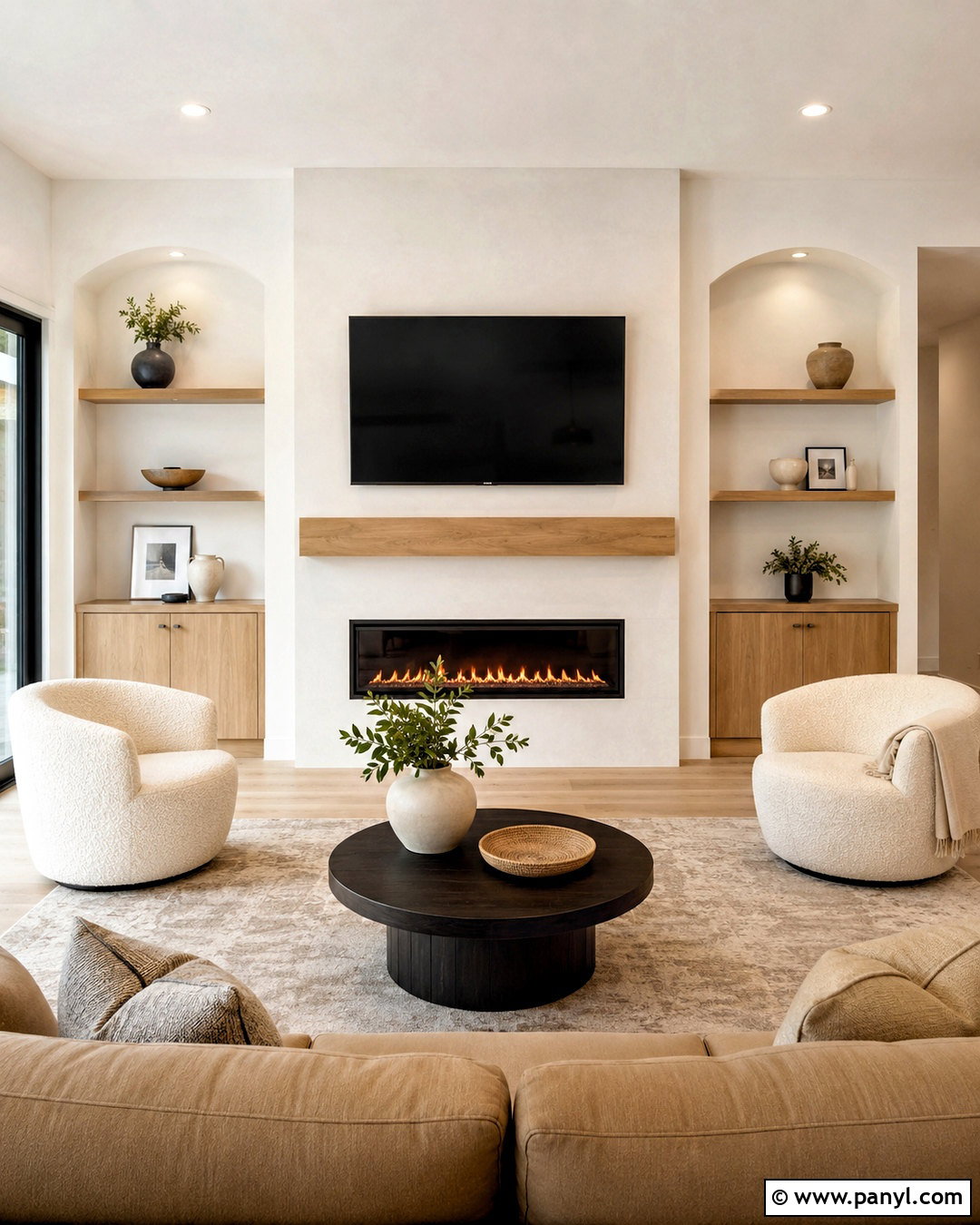 Fireplace TV Wall - 20 living room inspiration tv wall ideas