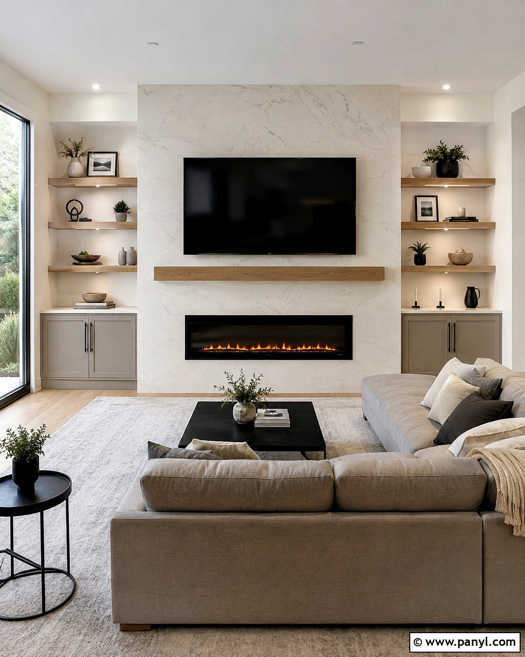 Fireplace TV Wall - 20 living room decor tv wall ideas