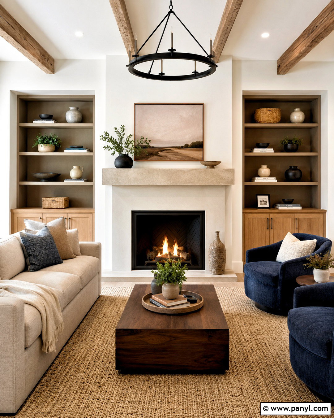 Fireplace With Built-Ins - 20 modern fireplace ideas
