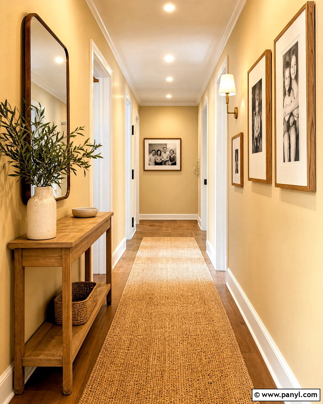 Flax Yellow Paint Hallway - 20 yellow paint colors