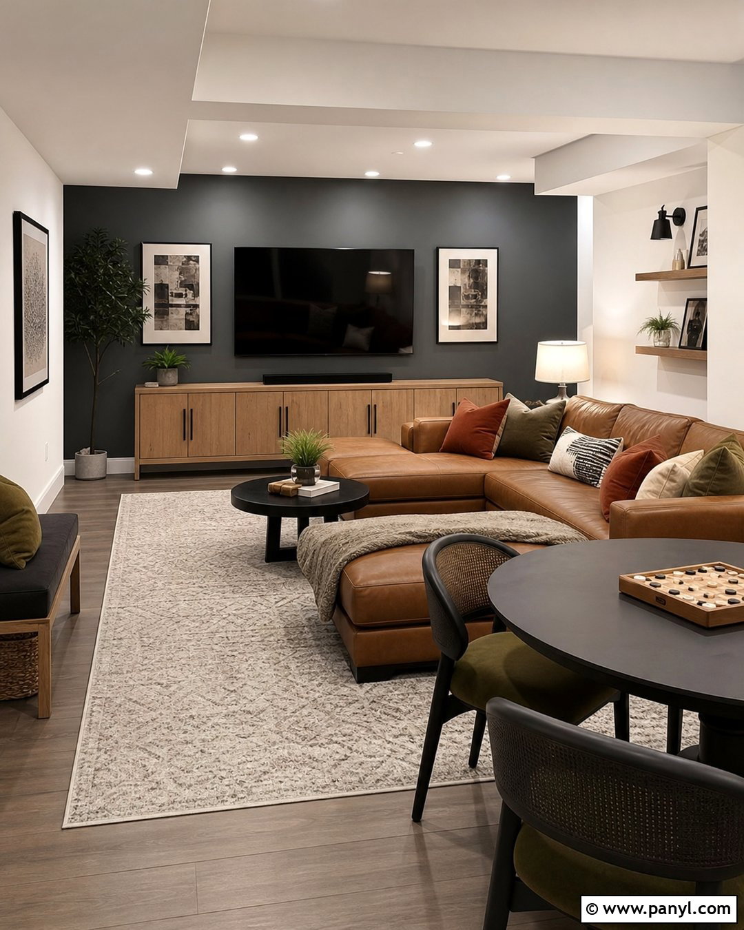 Flint Accent Wall Basement Lounge - 20 Flint Benjamin Moore Accent Walls