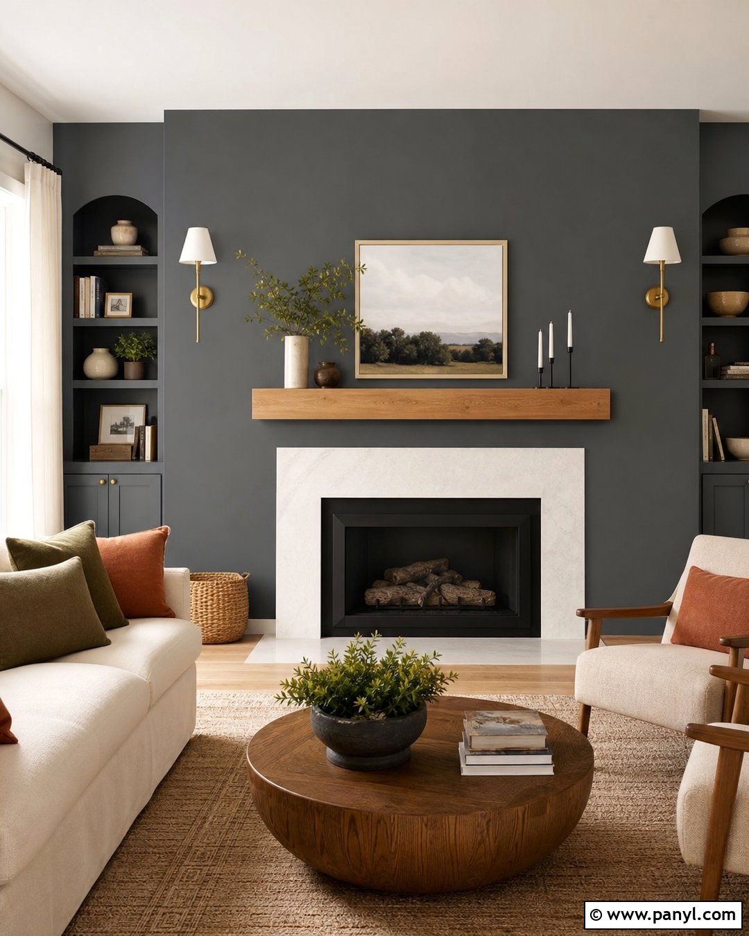 Flint Accent Wall Fireplace - 20 Flint Benjamin Moore Accent Walls