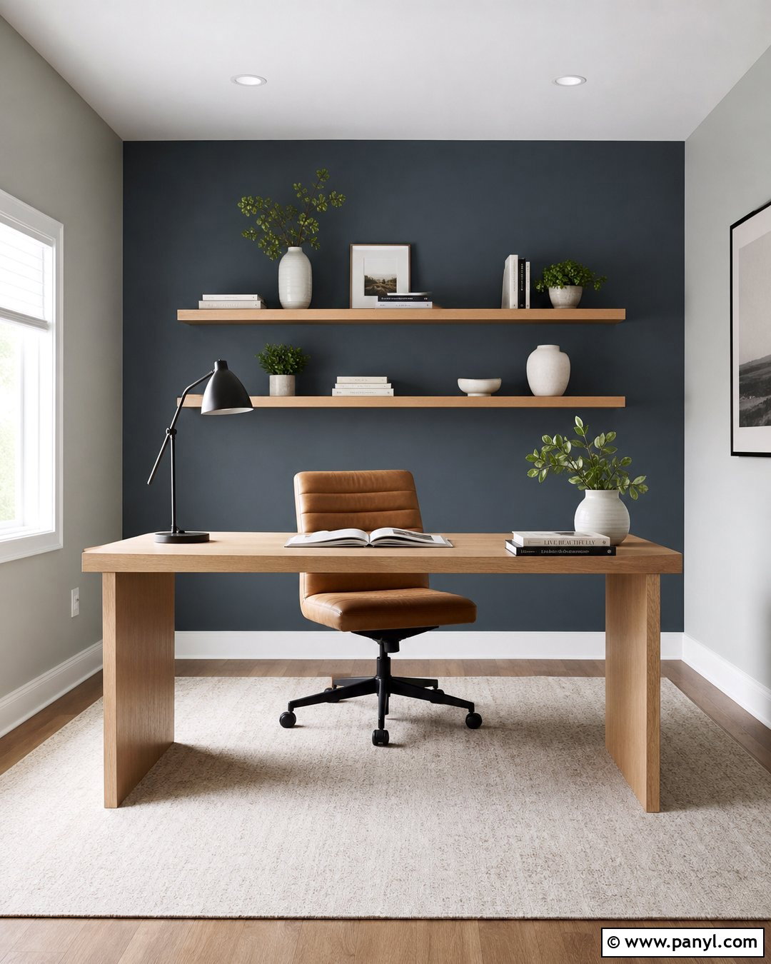 Flint Accent Wall Home Office - 20 Flint Benjamin Moore Accent Walls