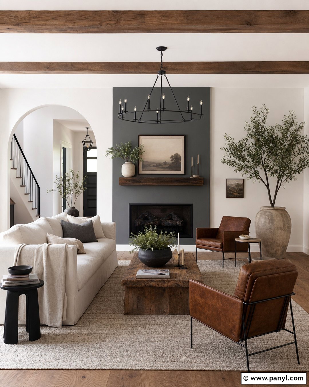 Flint Accent Wall Modern Farmhouse - 20 Flint Benjamin Moore Accent Walls