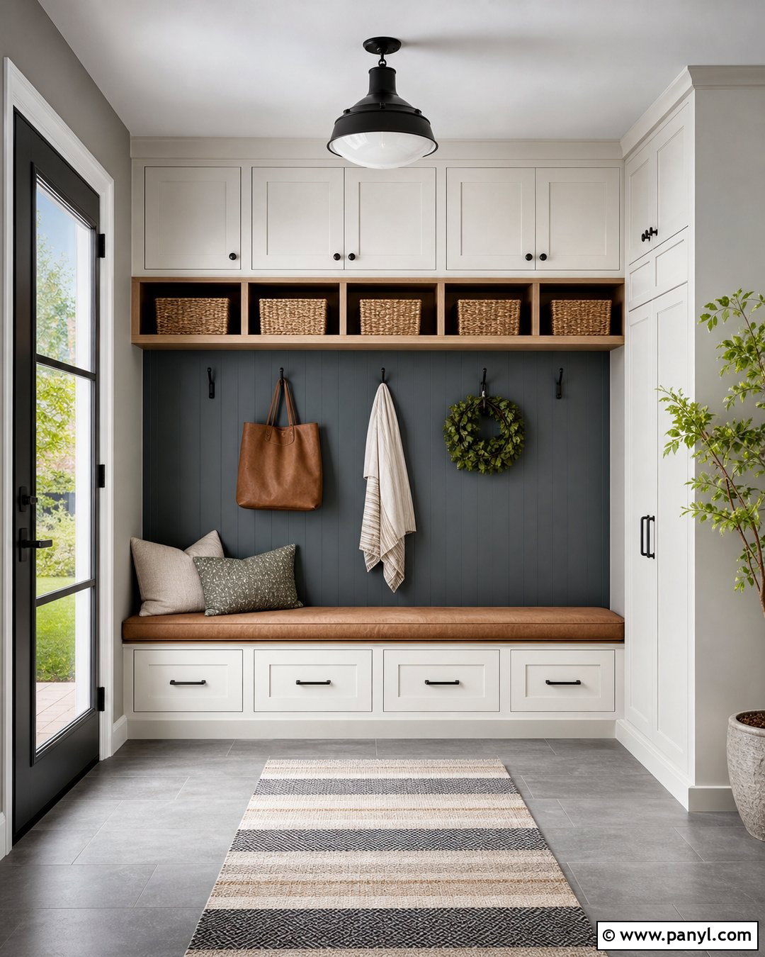 Flint Accent Wall Mudroom - 20 Flint Benjamin Moore Accent Walls