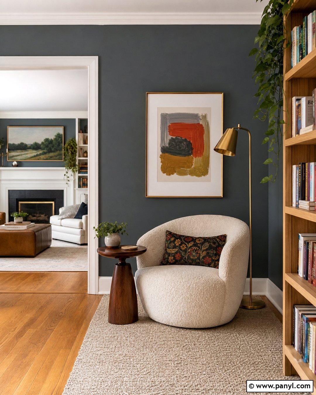 Flint Accent Wall Reading Nook - 20 Flint Benjamin Moore Accent Walls