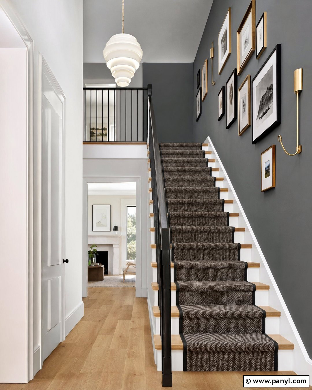 Flint Accent Wall Staircase - 20 Flint Benjamin Moore Accent Walls