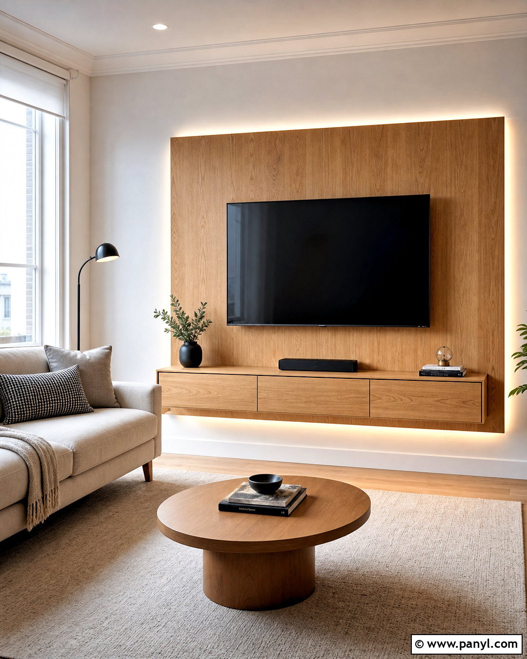 Floating Panel TV Wall - 20 tv background wall design ideas