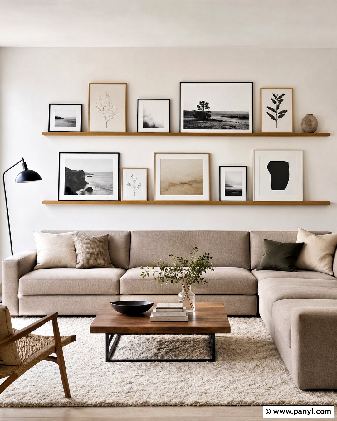 Floating Picture Ledge Wall - 20 minimal wall ideas