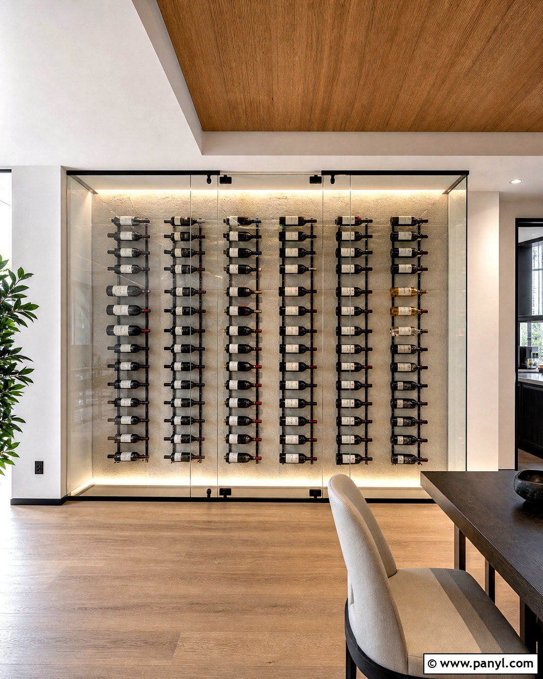 Floating Rack Glass Wine Cellar Wall - 20 small glass wine cellar wall ideas