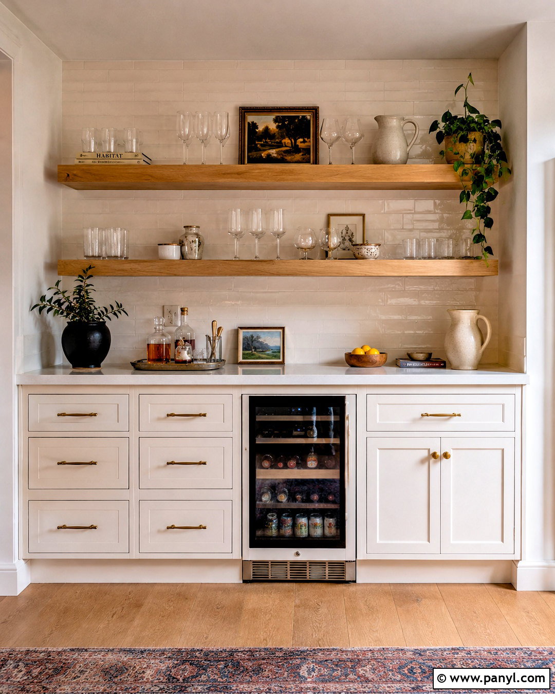 Floating Shelf Dry Bar Wall - 20 dry bar wall ideas