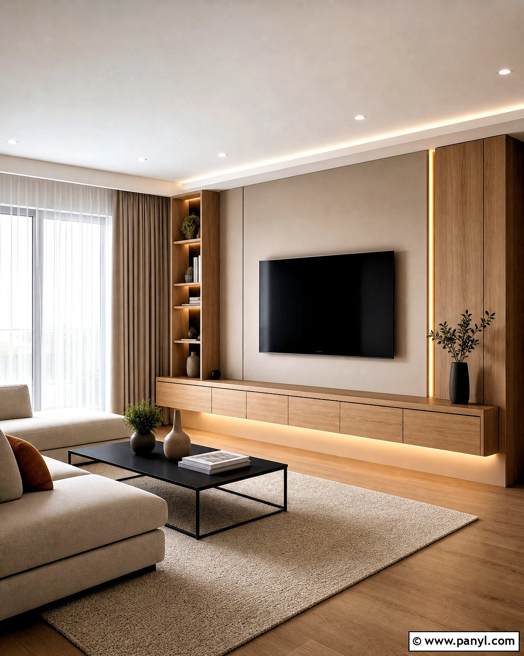 Floating TV Unit With Hidden Storage - 20 tv unit design modern ideas