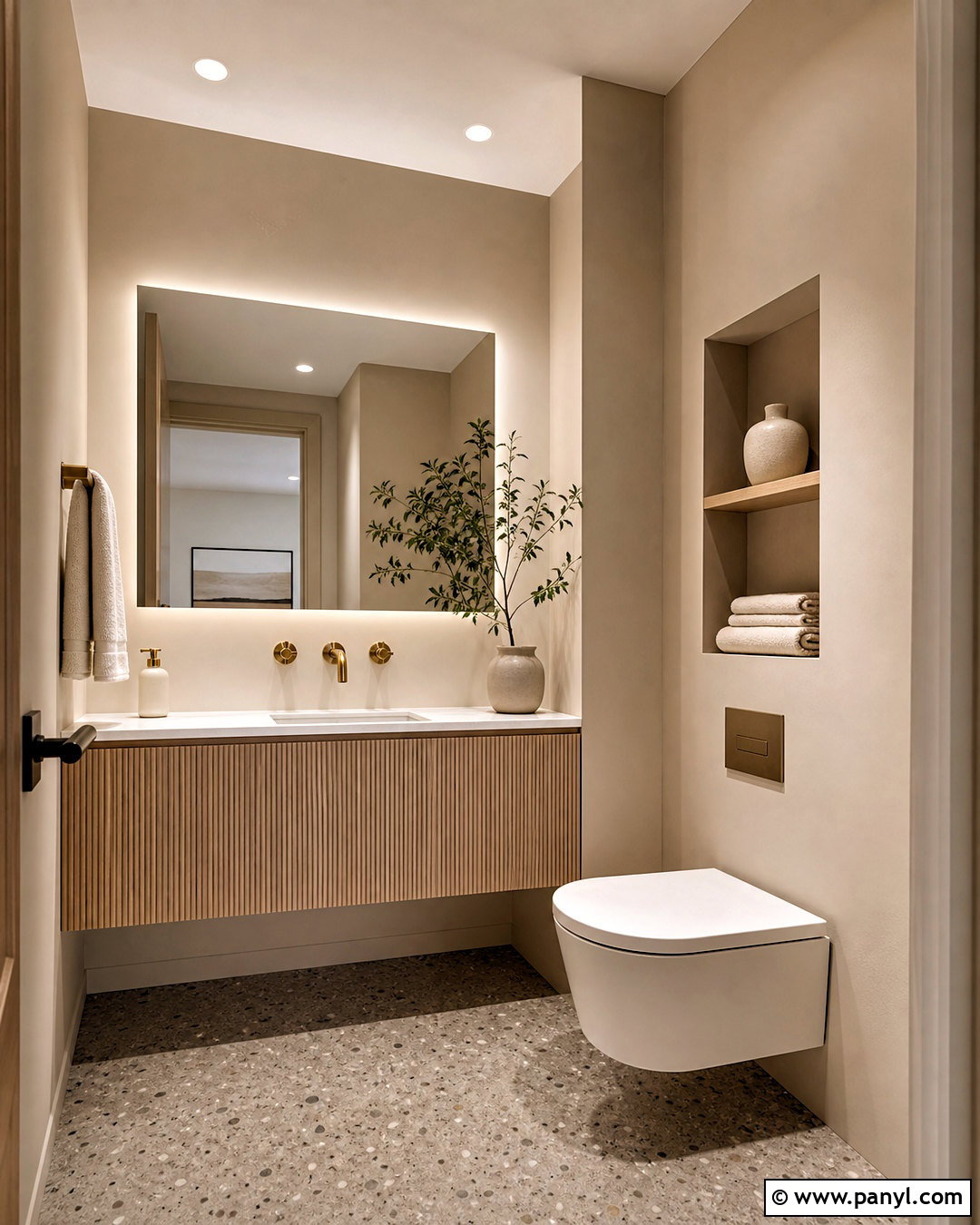 Floating Vanity Half Bathroom - 20 half bathroom inspiration ideas