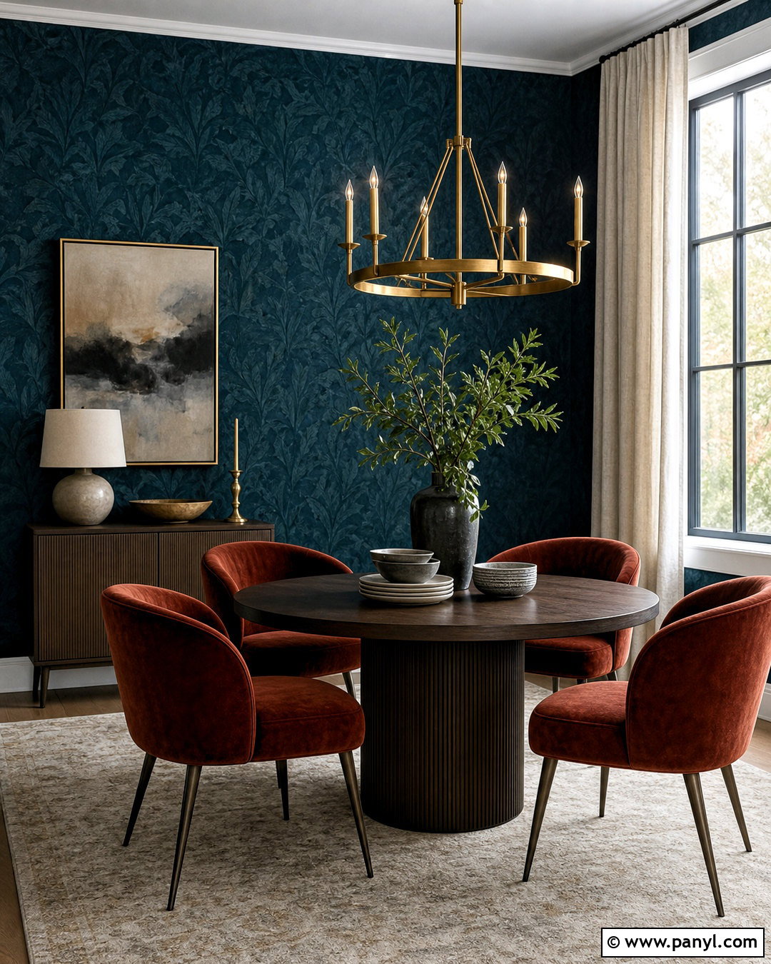 Flocked Textured Wallpaper Dining Room - 20 textured wallpaper ideas