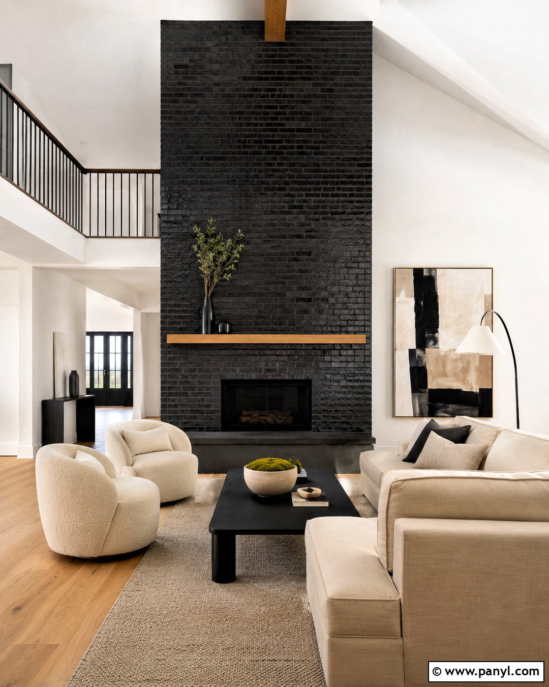 Floor To Ceiling Black Wash Brick Fireplace - 20 black wash brick fireplace ideas