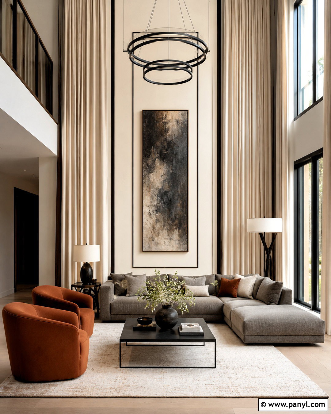 Floor-To-Ceiling Curtains - 20 decorating tall walls high ceilings