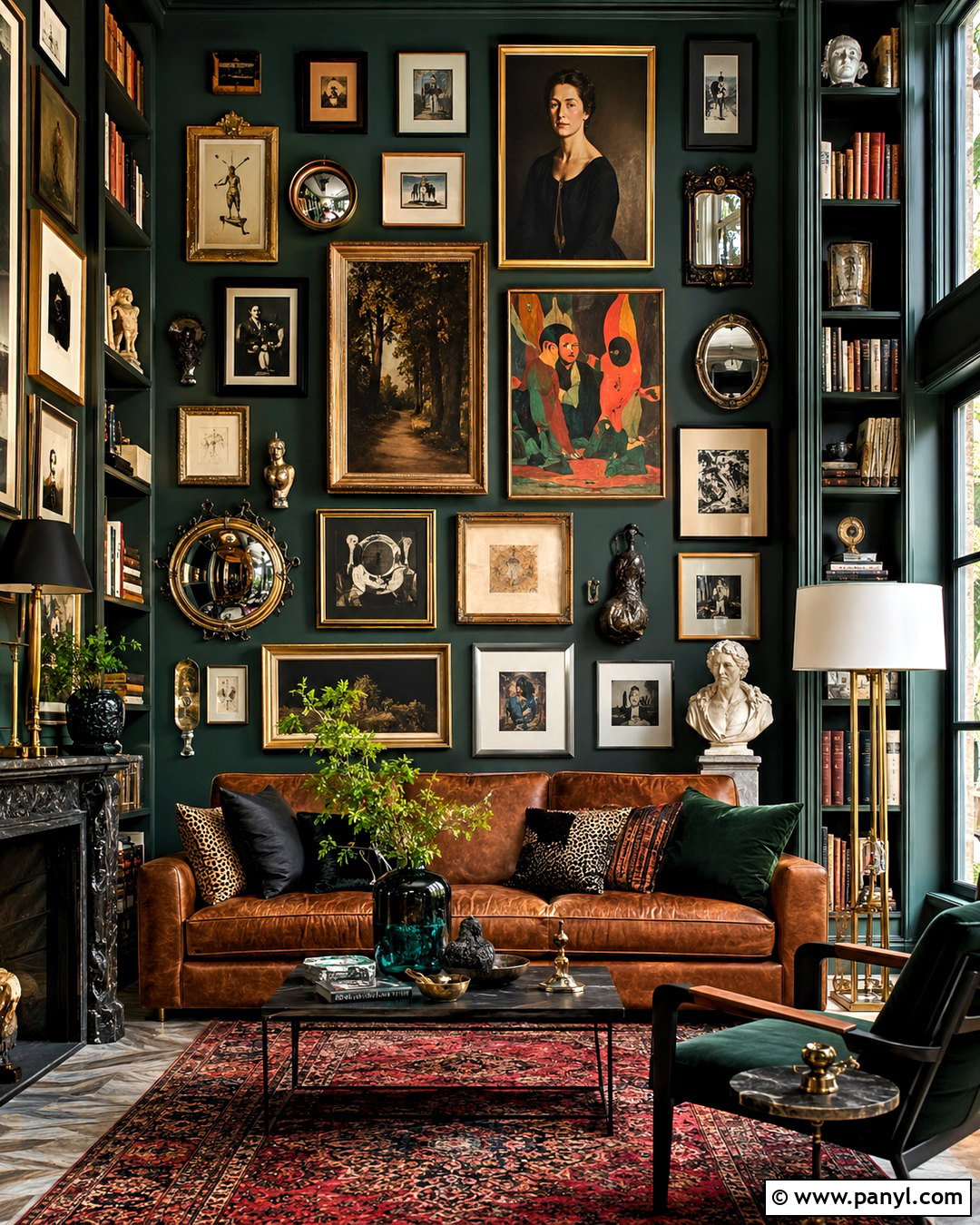Floor To Ceiling Gallery Wall - 20 maximalist gallery wall ideas