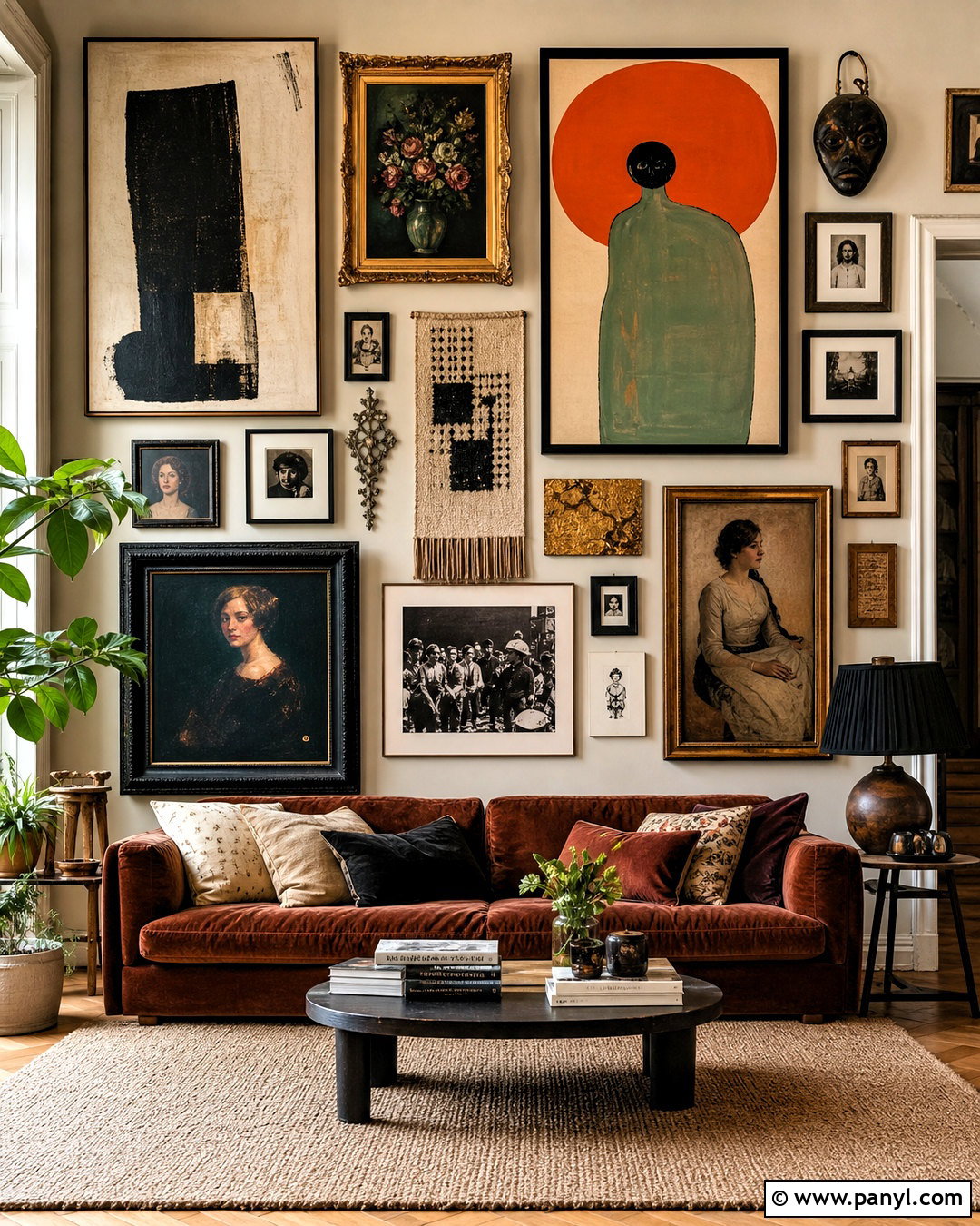 Floor To Ceiling Gallery Wall - 20 gallery wall ideas