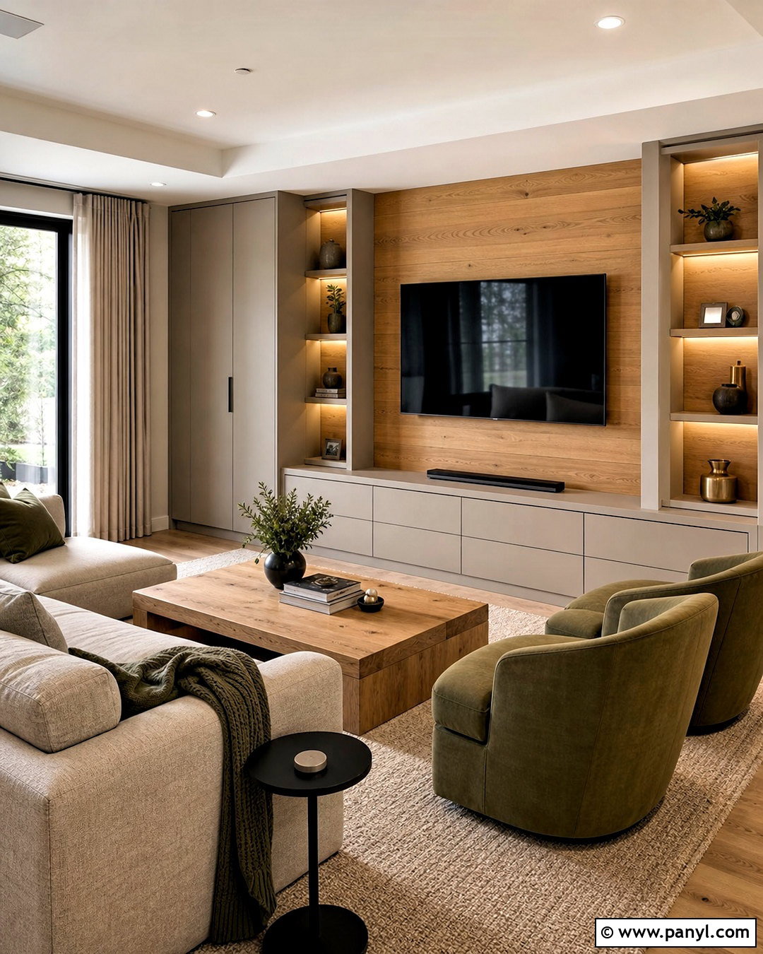 Floor-To-Ceiling TV Unit - 20 tv unit design modern ideas