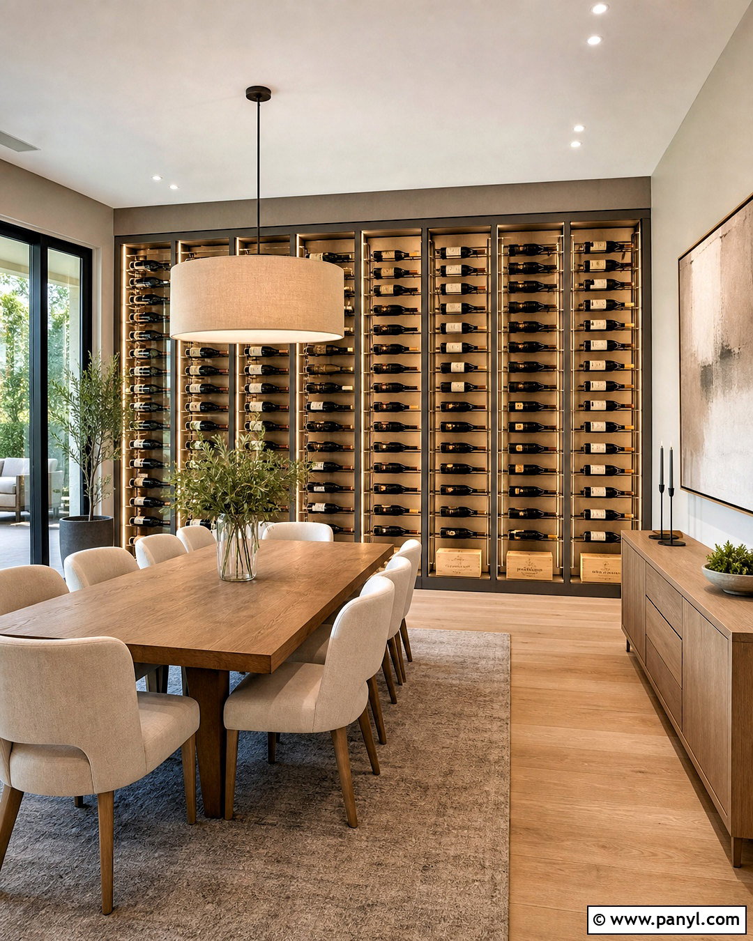 Floor To Ceiling Wine Wall - 20 wine display wall ideas