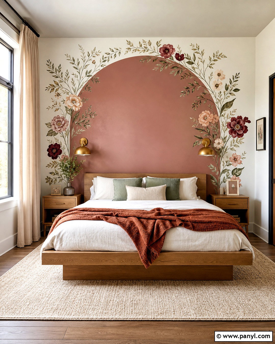 Floral Arch Wall Painting - 20 floral wall painting ideas
