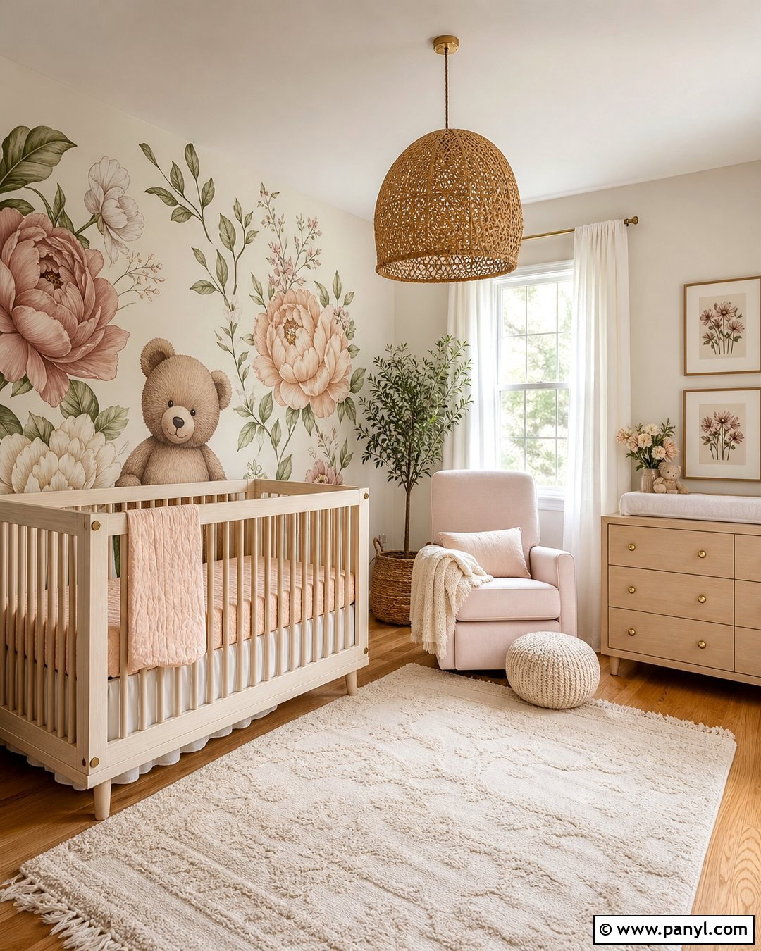 Floral Bear Nursery Wall Paint - 20 Bear Wall Paint Ideas