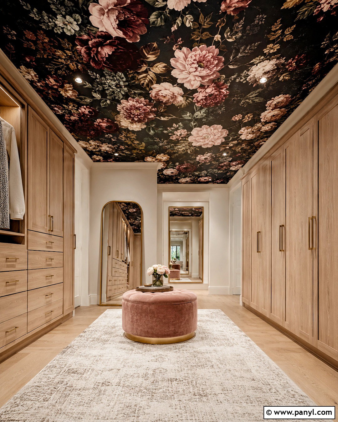 Floral Ceiling Wallpaper Dressing Room - 20 modern floral wallpaper ideas