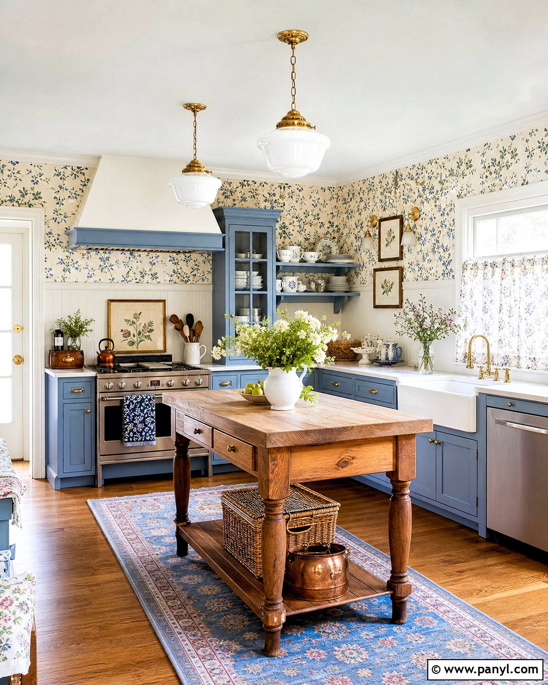 Floral Cottage Kitchen - 20 cottage kitchen ideas