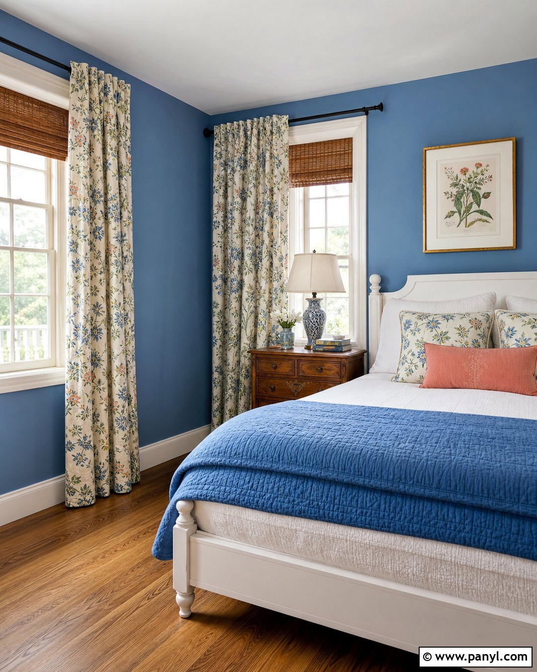 Floral Curtains With Blue Walls - 20 Blue Wall With Curtains